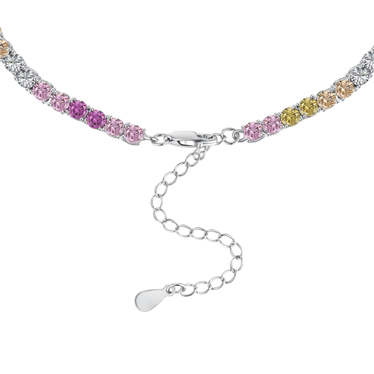 [Elitejewels]Delicate Colorful Tennis Necklace