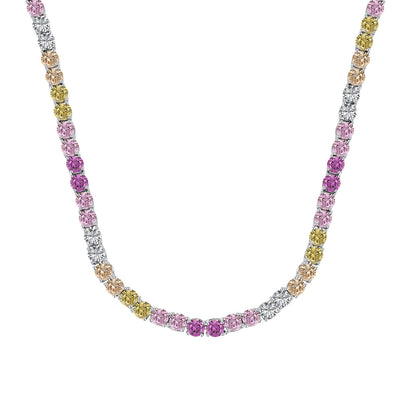 [Elitejewels]Delicate Colorful Tennis Necklace