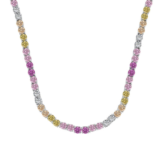 [Elitejewels]Delicate Colorful Tennis Necklace