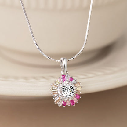 [Elitejewels]Charming Flower Colorful Necklace