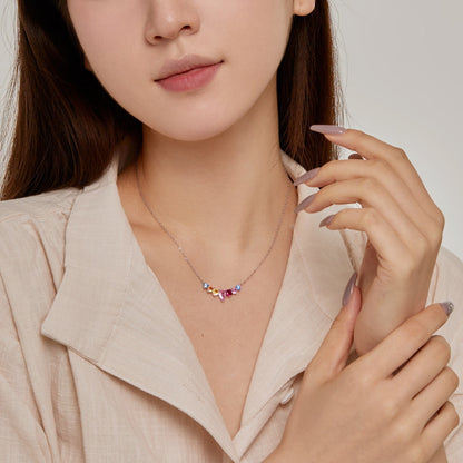 [Elitejewels]Dainty Colorful Heart Necklace