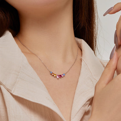 [Elitejewels]Dainty Colorful Heart Necklace