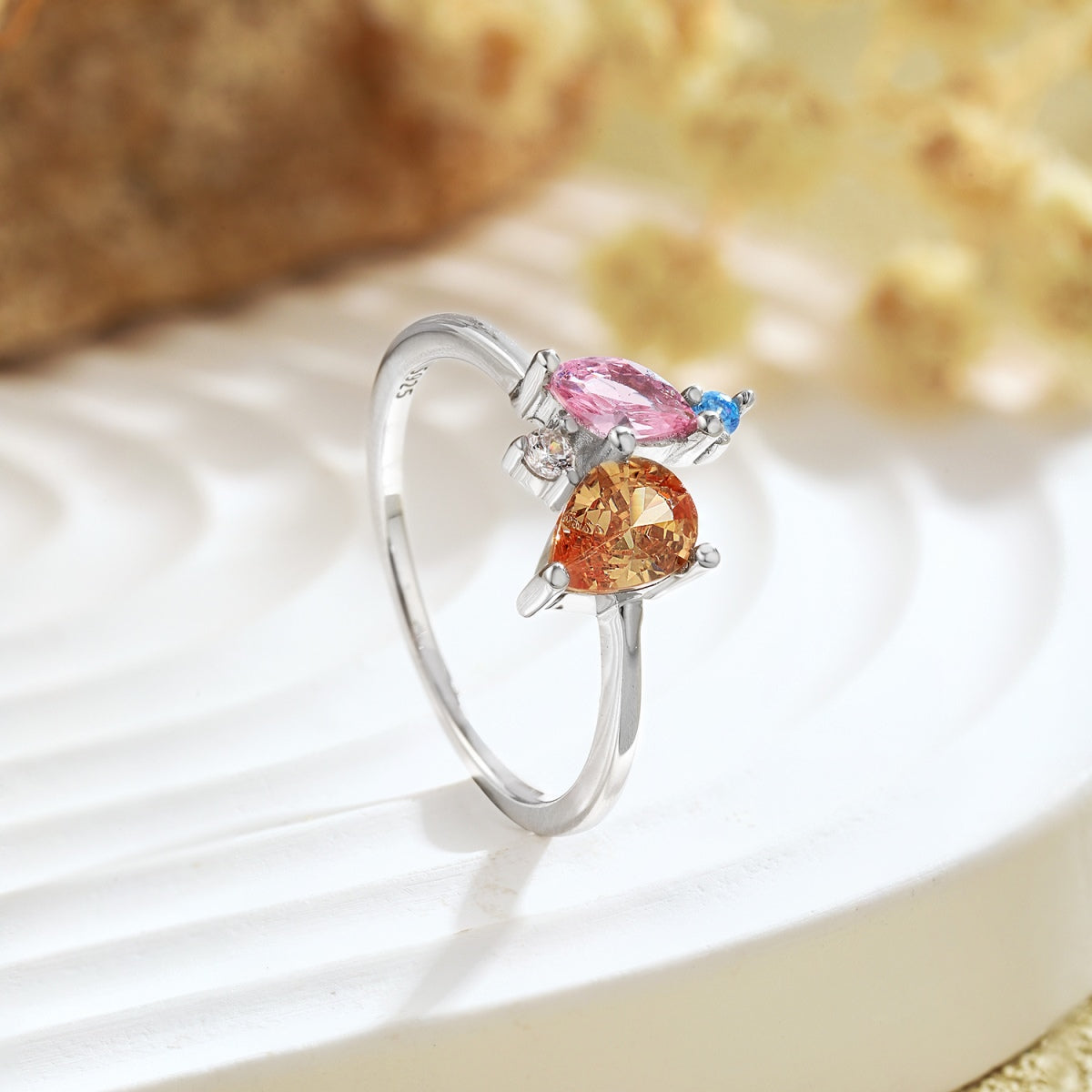 [Elitejewels]Radiant Colorful Multi Cut Daily Ring