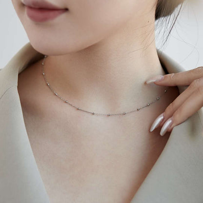 [Elitejewels]Small Bead Clavicle Chain Simple Necklace