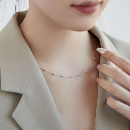 [Elitejewels]Small Bead Clavicle Chain Simple Necklace