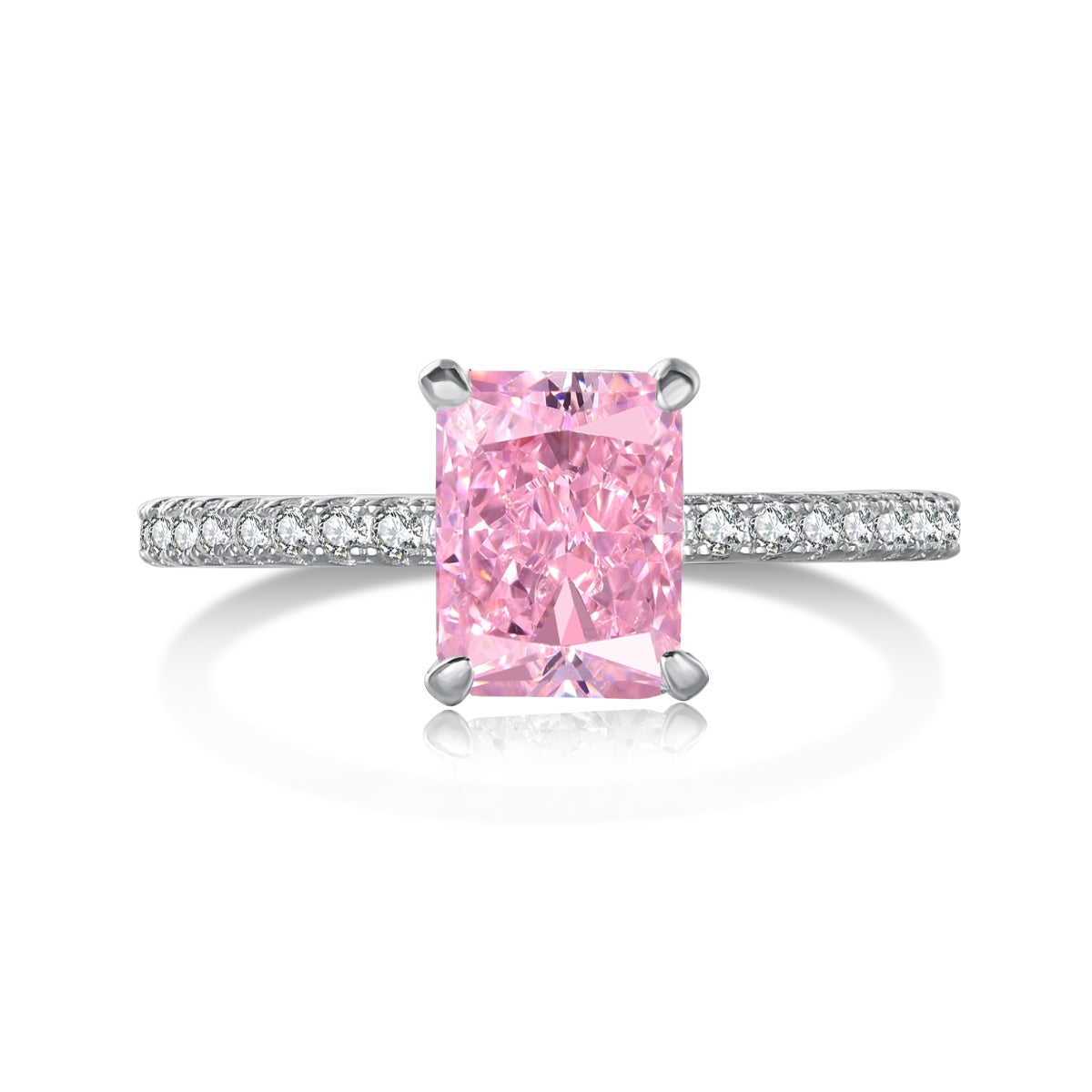 [Elitejewels]2.0 Carat Dazzling Sparkling Radiant Cut Party Ring