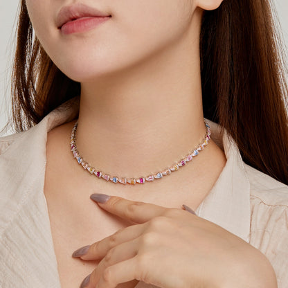 [Elitejewels]Radiant Colorful Rainbow Necklace