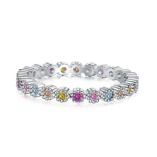 [Elitejewels]Exquisiter bunter Partyring im Rundschliff