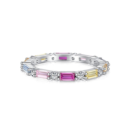 [Elitejewels]Lively In Shades Eleganter Radiant Cut Alltagsring