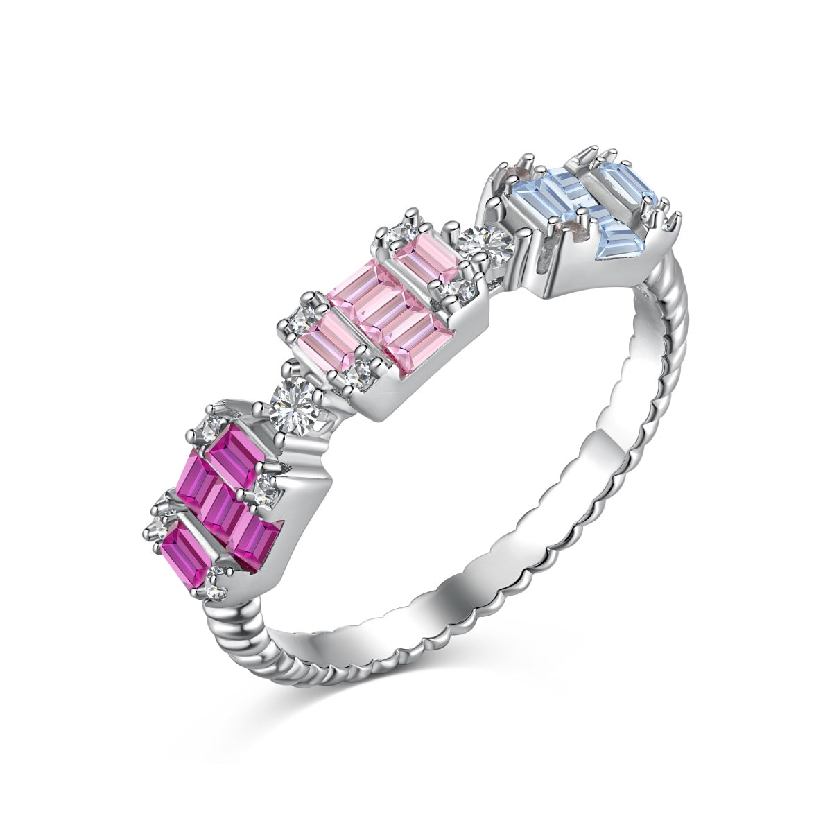 [Elitejewels]Unique Colorful Emerald Cut Party Ring