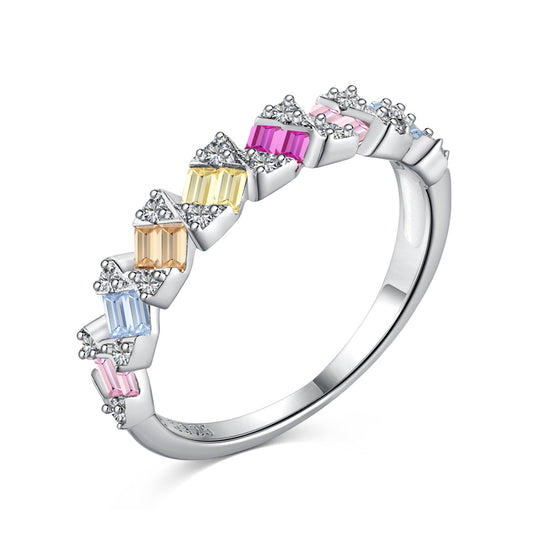 [Elitejewels]Delicate Vibrant Emerald Cut Daily Ring