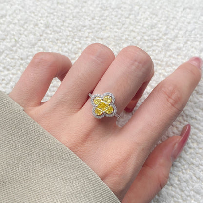 [Elitejewels]Luxuriöser Eternity-Bankettring in Blumenform