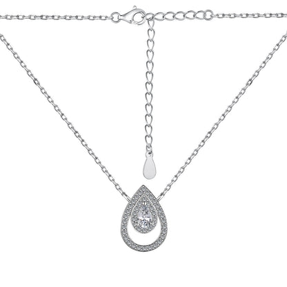 [Elitejewels]Sparkling Pear Cut Necklace