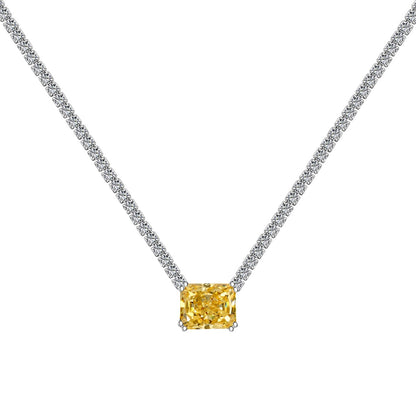 [Elitejewels]4.0 Carat Elegant Radiant Cut Necklace