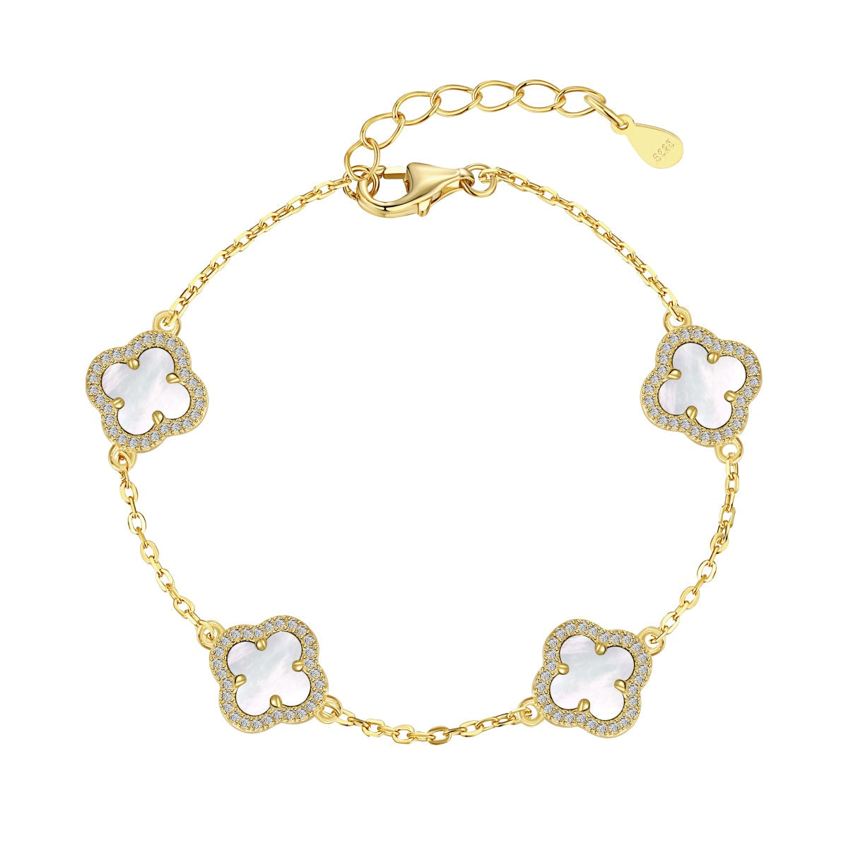 [Elitejewels]Four-Leaf Clover Exquisite Bracelet