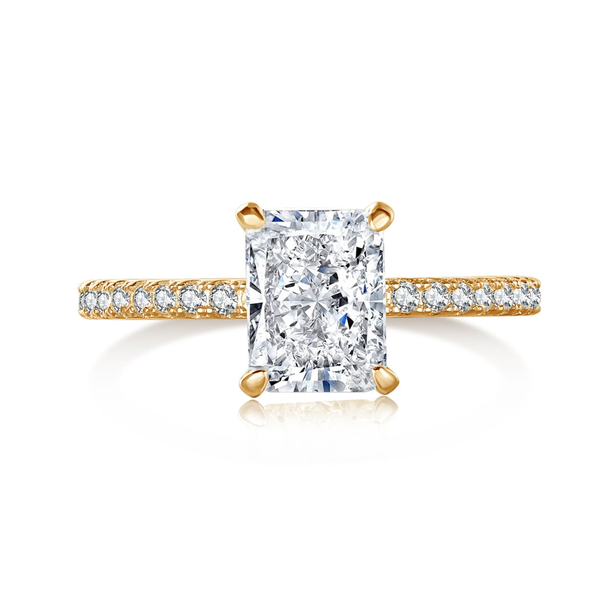 [Elitejewels]2.0 Carat Dazzling Sparkling Radiant Cut Party Ring