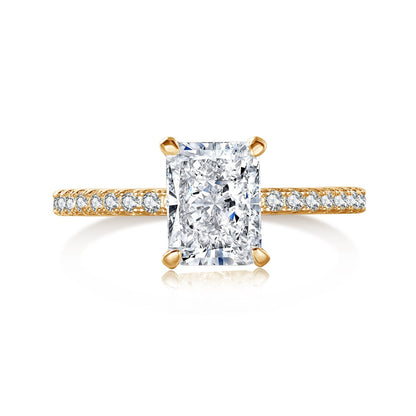 [Elitejewels]2.0 Carat Dazzling Sparkling Radiant Cut Party Ring