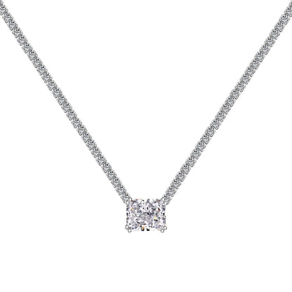 [Elitejewels]4.0 Carat Elegant Radiant Cut Necklace