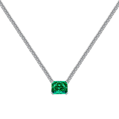 [Elitejewels]4.0 Carat Elegant Radiant Cut Necklace