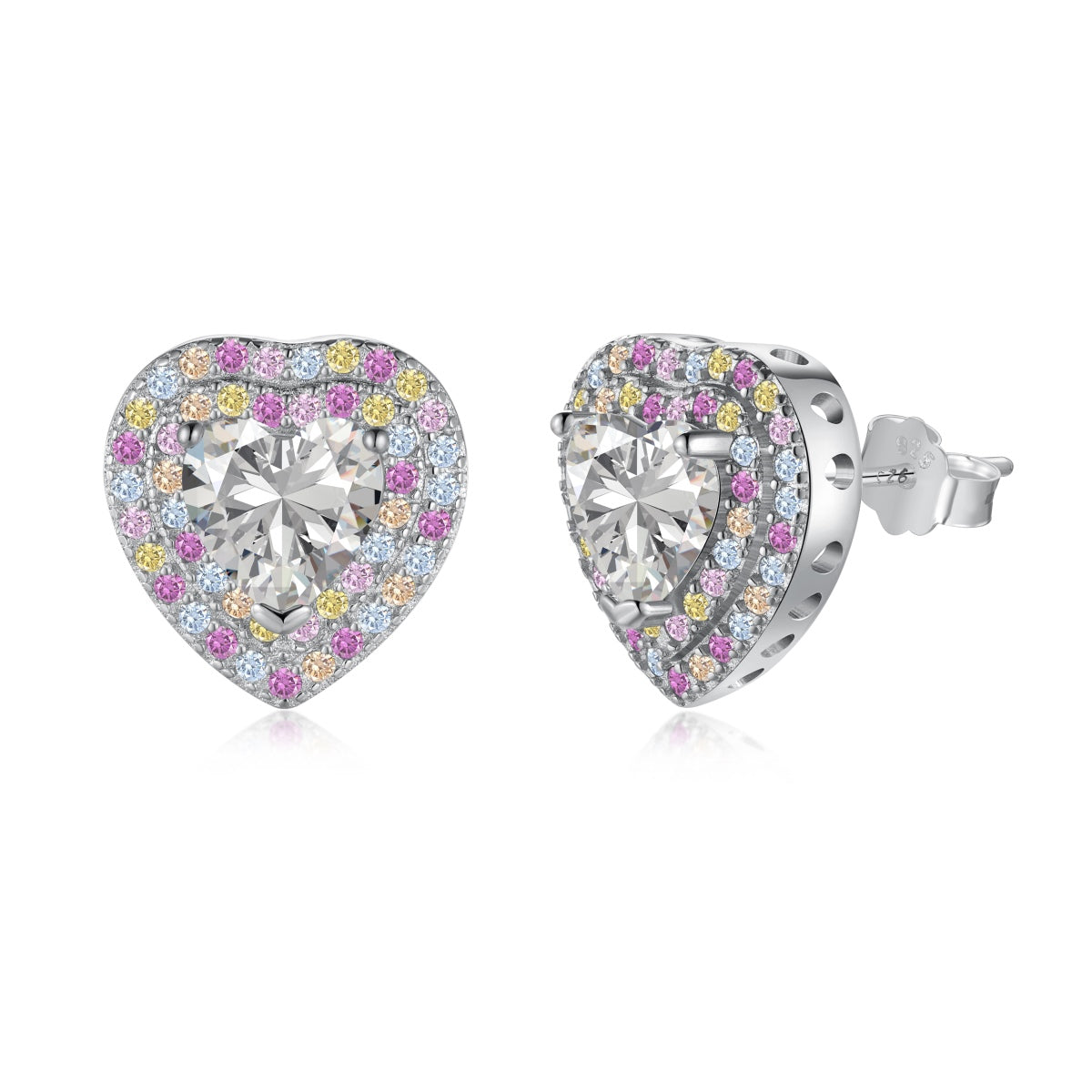 [Elitejewels]Dazzling Heart Shape Lover Earrings