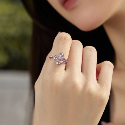 [Elitejewels]Four-Leaf Clover Eight-Pointed Star Ring