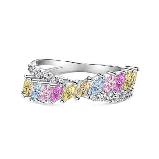 [Elitejewels]Unique Colorful Marquise Cut Daily Ring