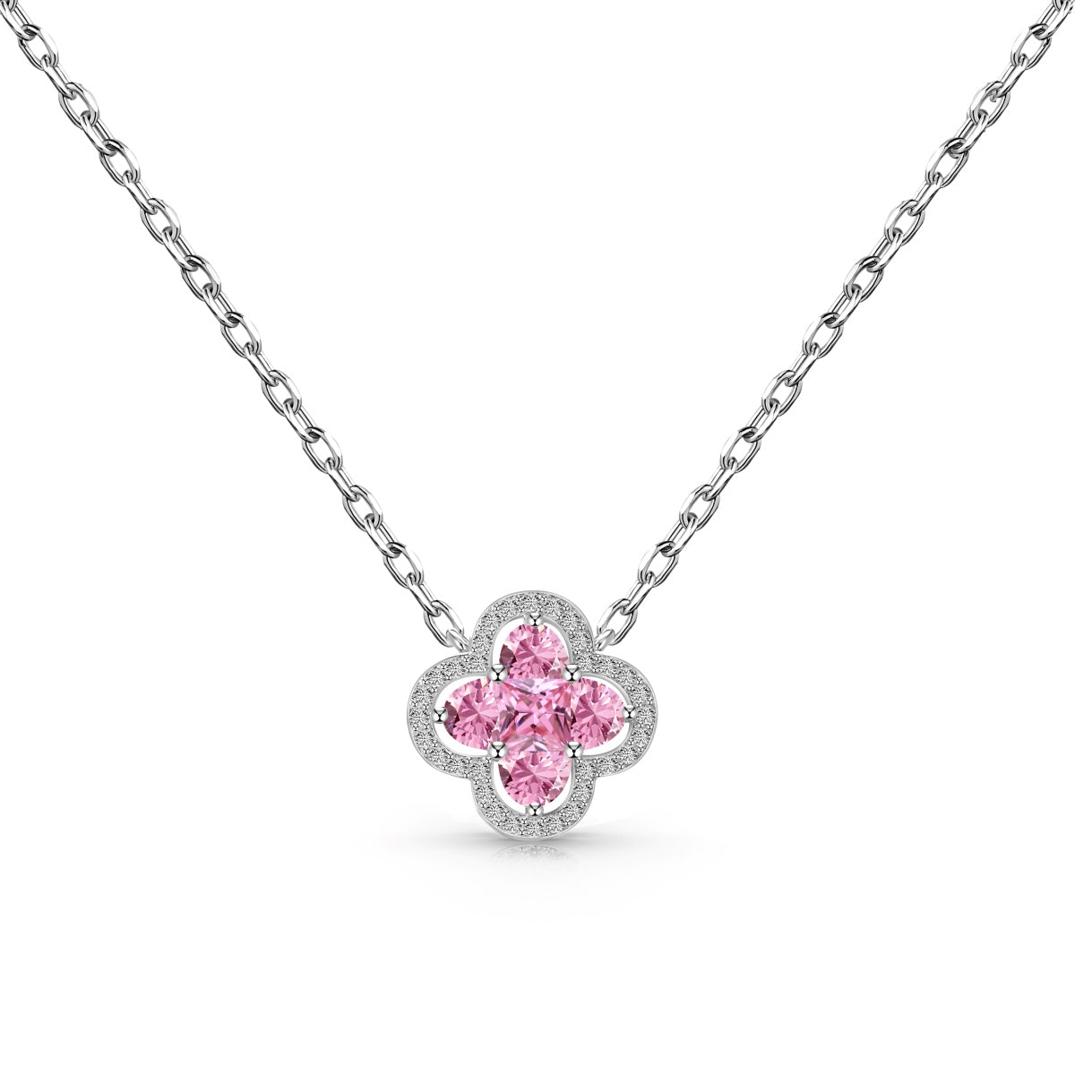 [Elitejewels]Spliced Lucky Four-Leaf Clover Versatile Necklace