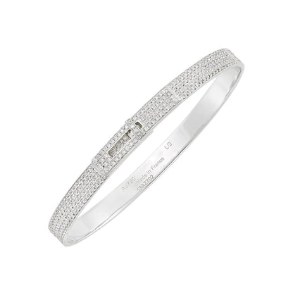 [Elitejewels]HM KELLY BRACELET IN SILVER AND FULL PAVE DIAMOND