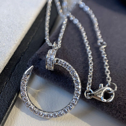 [Elitejewels]JUSTE NECKLACE SILVER DIAMONDS