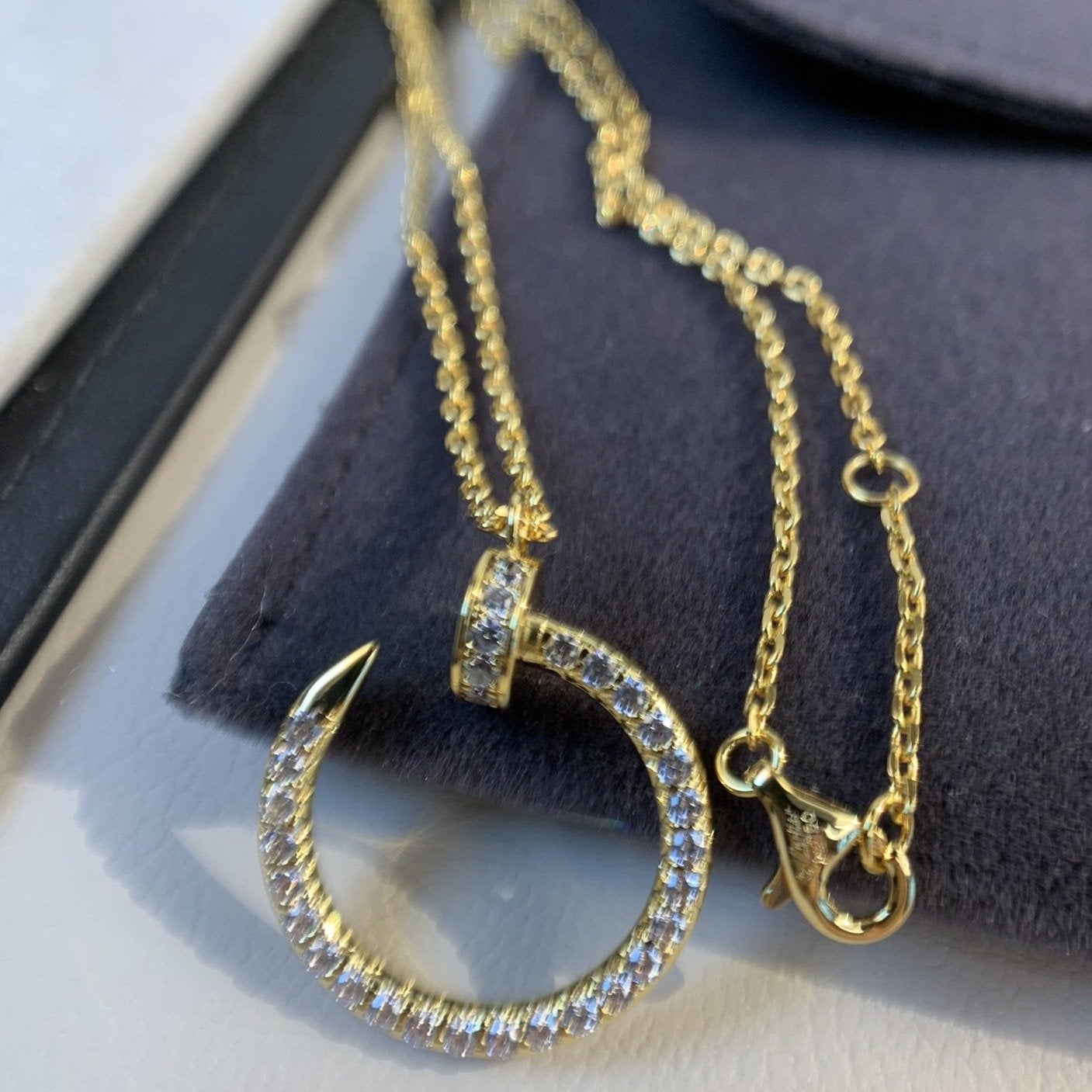 [Elitejewels]JUSTE NECKLACE GOLD DIAMONDS