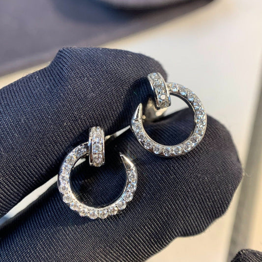 [Elitejewels]JUSTE EARRINGS SILVER DIAMONDS