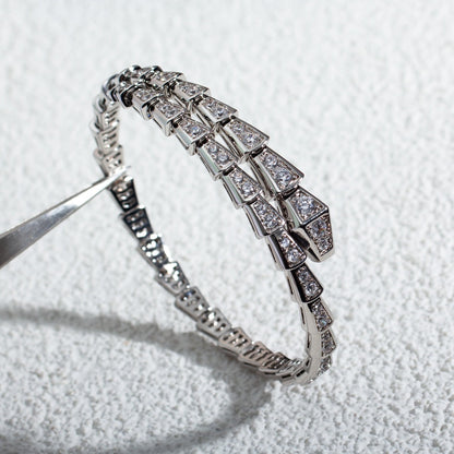 [Elitejewels]SERPENTI BRACELET 6MM SILVER DIAMOND