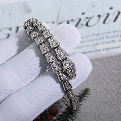 [Elitejewels]SERPENTI BRACELET 6MM SILVER DIAMOND