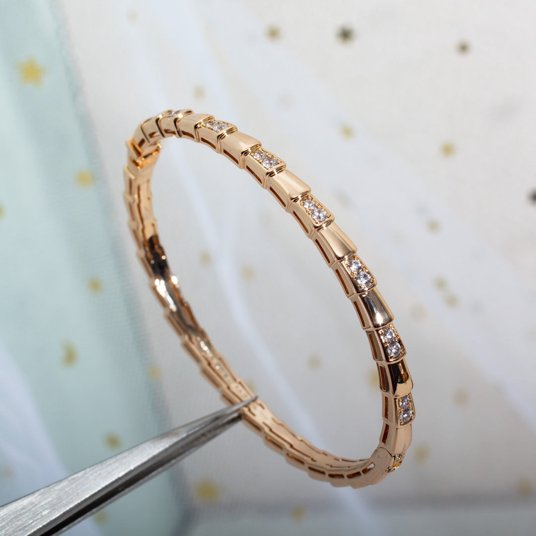 [Elitejewels]SERPENTI SMALL BRACELET PINK GOLD DIAMOND