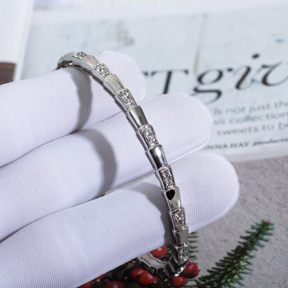 [Elitejewels]SERPENTI BRACELET SILVER DIAMOND