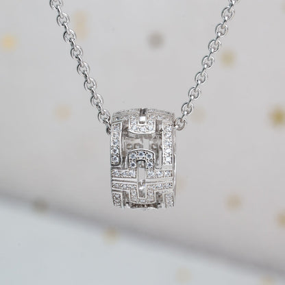 [Elitejewels]PARENTESI NECKLACE SILVER DIAMOND