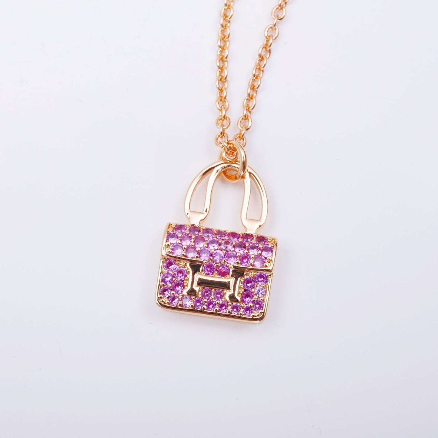 [Elitejewels]CONSTANCE PEDANT PURPLE DIAMOND NECKLACE