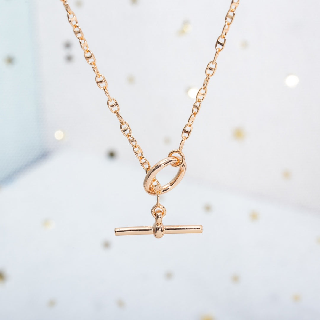 [Elitejewels]ECHAPPEE NECKLACE PINK GOLD