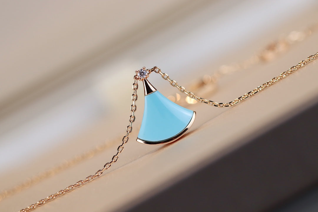 [Elitejewels]DREAM NECKLACE TURQUOISE PINK GOLD