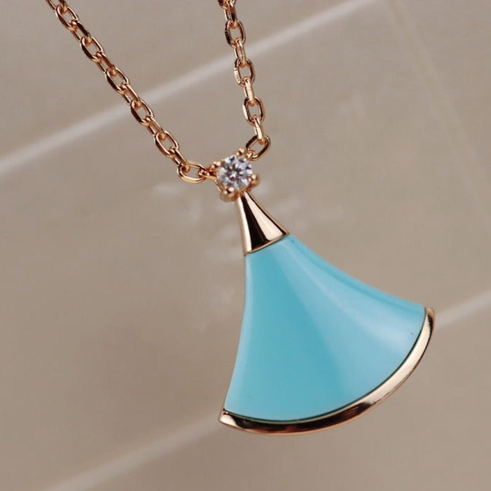 [Elitejewels]DREAM NECKLACE TURQUOISE PINK GOLD