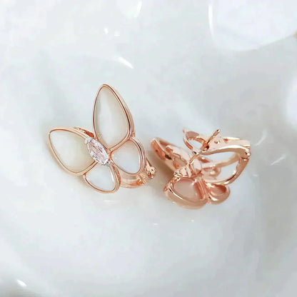 [Elitejewels]BUTTERFLY MOP DIAMOND EARRINGS