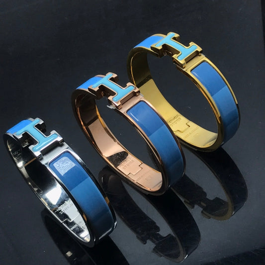 [Elitejewels]H BRACELET BLUE RAINBOW CERAMIC