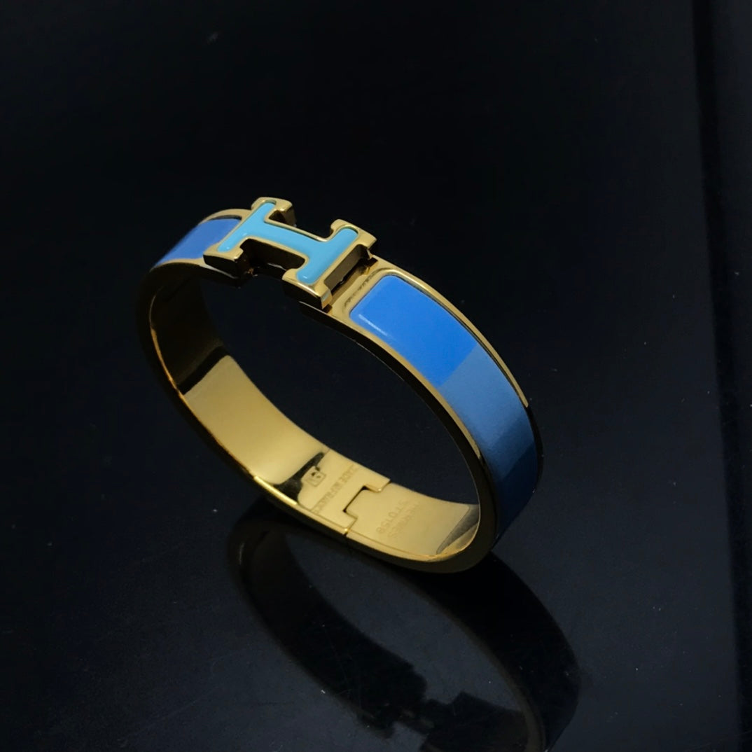 [Elitejewels]H BRACELET BLUE RAINBOW CERAMIC