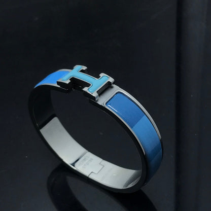 [Elitejewels]H BRACELET BLUE RAINBOW CERAMIC