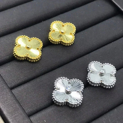 [Elitejewels]CLOVER MINI 9,5 MM LASER-OHRRINGE