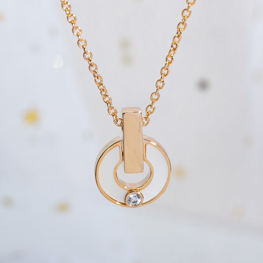 [Elitejewels]GARI NECKLACE PINK GOLD MOP