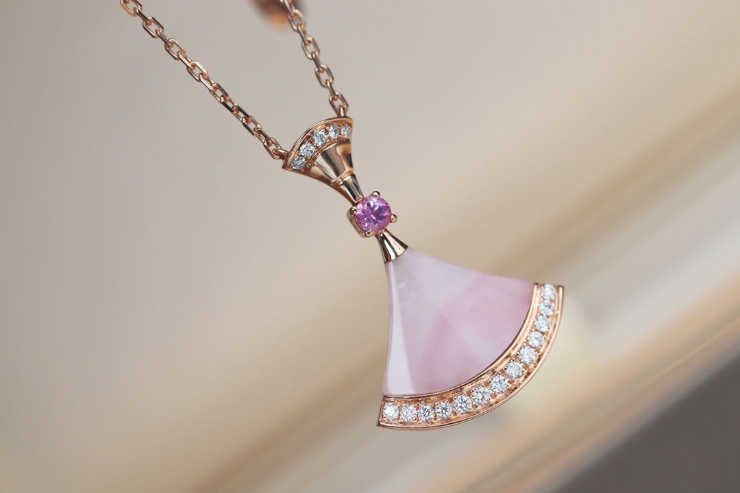 [Elitejewels]DREAM NECKLACE PINK MOP DIAMOND