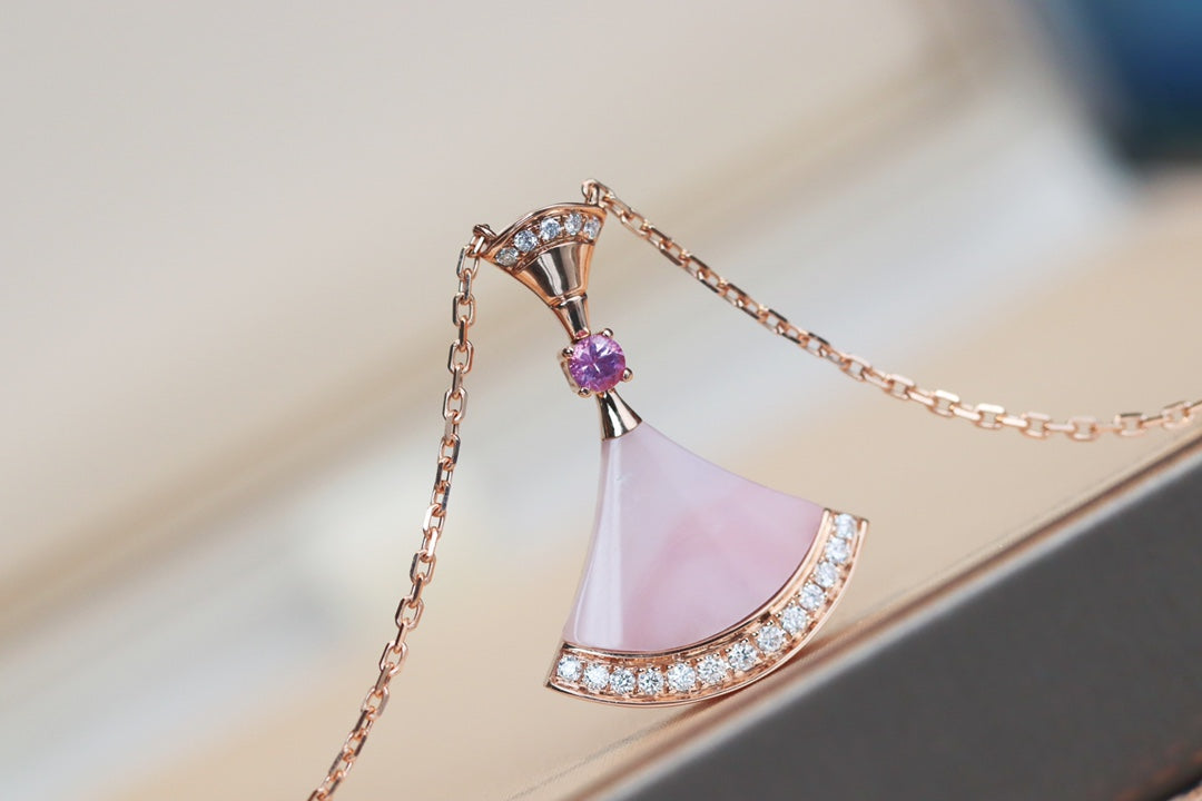 [Elitejewels]DREAM NECKLACE PINK MOP DIAMOND