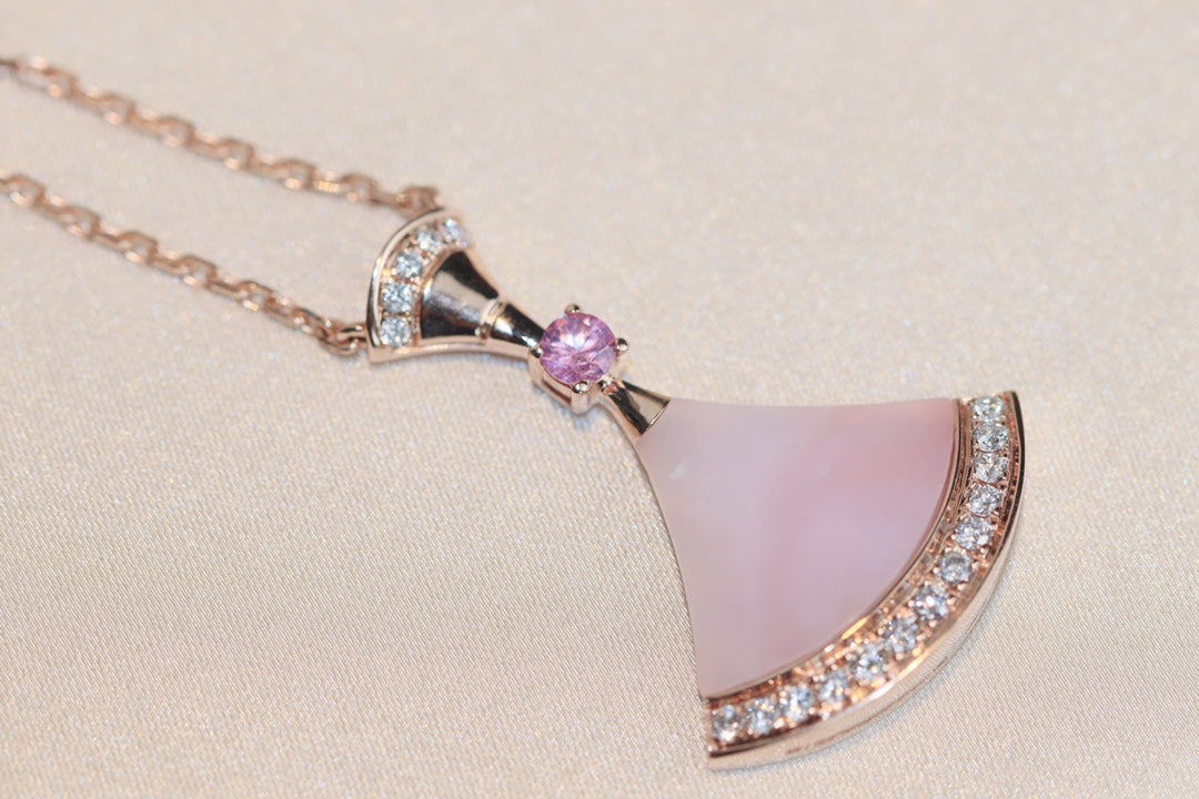 [Elitejewels]DREAM NECKLACE PINK MOP DIAMOND