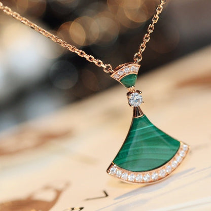 [Elitejewels]DREAM NECKLACE MALACHITE DIAMOND